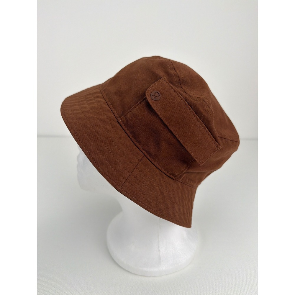 Lululemon On My Level Bucket Hat Women S/M Brown Pocket Athleisure Gorpcore